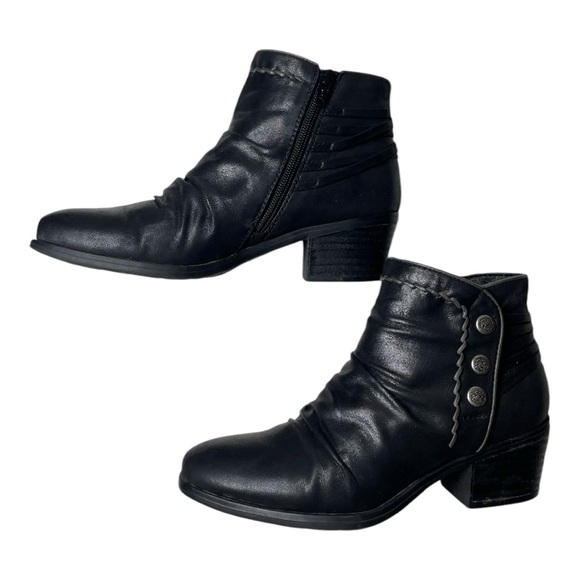 BareTraps Women’s Bethany Black Western Boho Ankle Boots - Picture 9 of 12